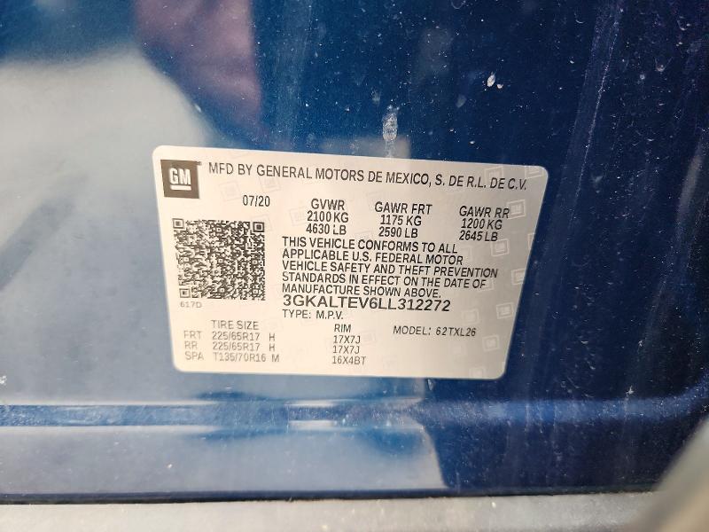 54412006 :رقم المزاد ، 3GKALTEV6LL312272 vin ، 2020 Gmc Terrain مزاد بيع
