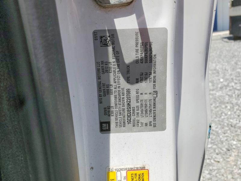 50716346 :رقم المزاد ، 1GC0CUEG9HZ207689 vin ، 2017 Chevrolet Silverado مزاد بيع