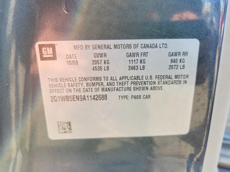 2010 Chevrolet Impala მანქანა იყიდება აუქციონზე, vin: 2G1WB5EN9A1142688, აუქციონის ნომერი: 51626176