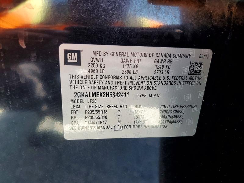Продаж на аукціоні авто 2017 Gmc Terrain, vin: 2GKALMEK2H6342411, номер лоту: 52759606