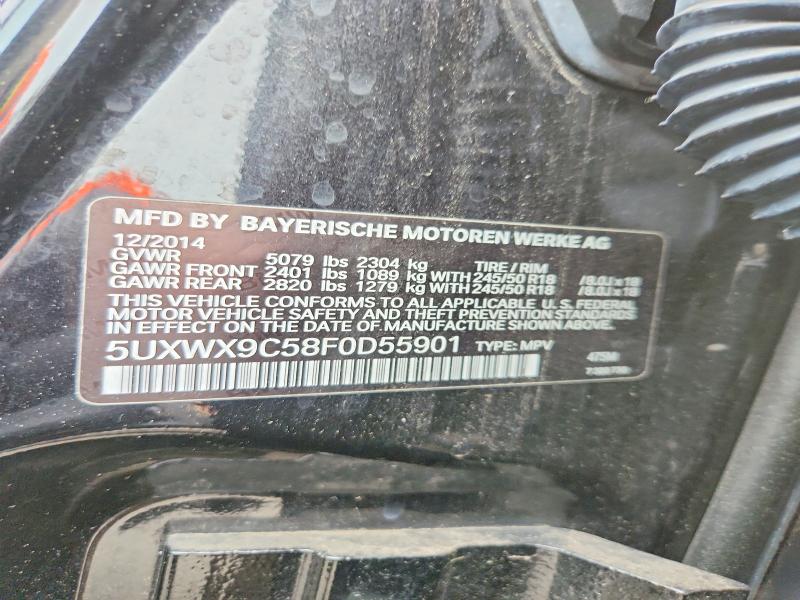 2015 Bmw X3 მანქანა იყიდება აუქციონზე, vin: 5UXWX9C58F0D55901, აუქციონის ნომერი: 53275156
