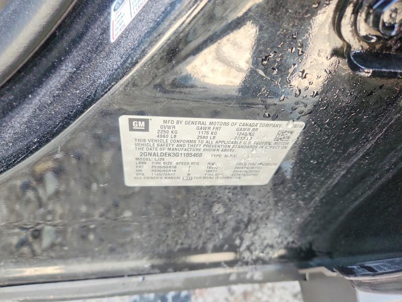 Aukcja sprzedaży 2016 Chevrolet Equinox, vin: 2GNALDEK3G1185468, numer aukcji: 51980356