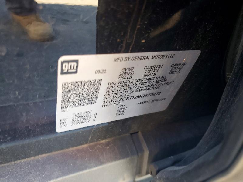 Продажа на аукционе авто 2021 Gmc Yukon Xl, vin: 1GKS2GKD3MR470878, номер лота: 55362776