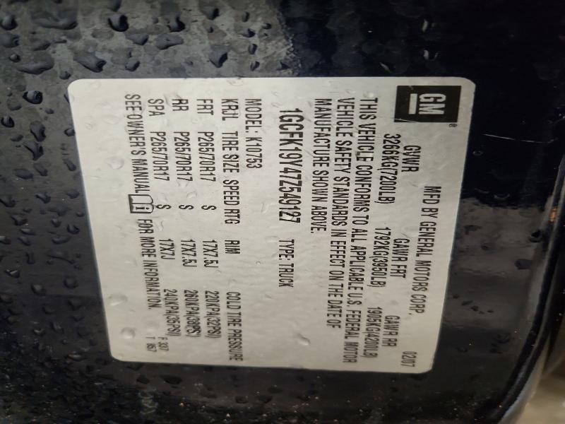 2007 Chevrolet Silverado მანქანა იყიდება აუქციონზე, vin: 1GCFK19Y47Z549127, აუქციონის ნომერი: 51442576