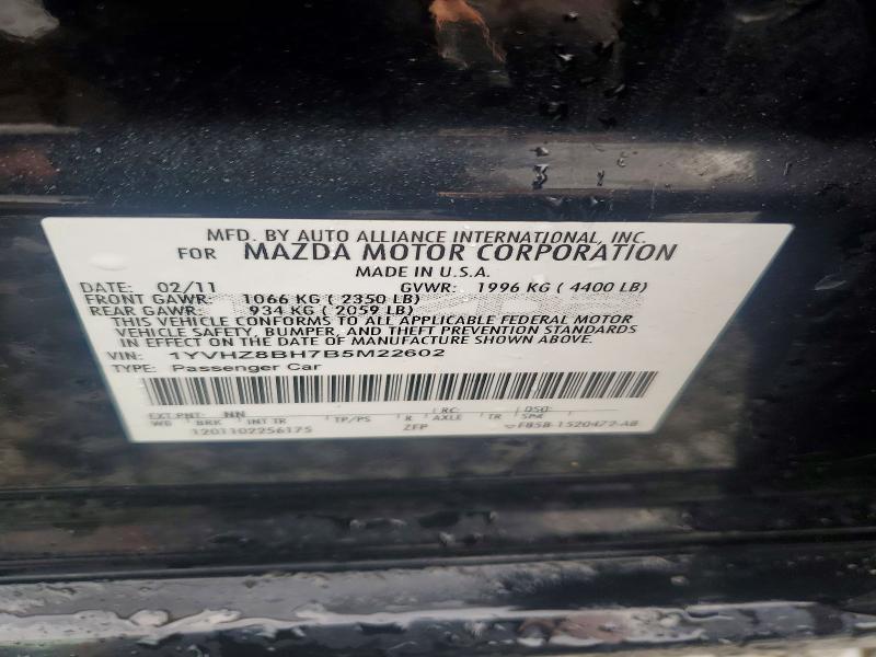 Продаж на аукціоні авто 2011 Mazda 6, vin: 1YVHZ8BH7B5M22602, номер лоту: 54028086