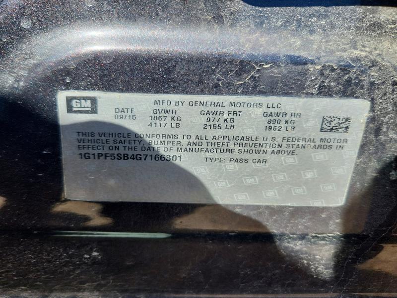 Aukcja sprzedaży 2016 Chevrolet Cruze Limited, vin: 1G1PF5SB4G7166301, numer aukcji: 51885506
