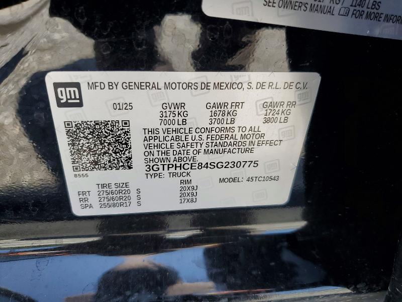 Aukcja sprzedaży 2025 Gmc Sierra, vin: 3GTPHCE84SG230775, numer aukcji: 53850676