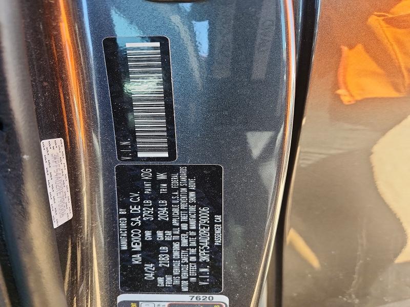 2024 Kia Forte მანქანა იყიდება აუქციონზე, vin: 3KPF54AD2RE790006, აუქციონის ნომერი: 53710536