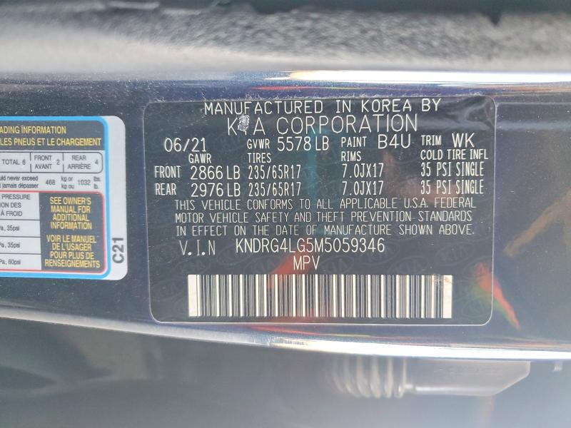 Продаж на аукціоні авто 2021 Kia Sorento, vin: KNDRG4LG5M5059346, номер лоту: 52177306