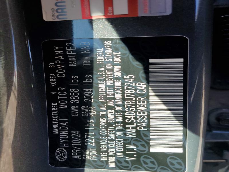 Продажа на аукционе авто 2024 Hyundai Elantra, vin: KMHLS4DG7RU787245, номер лота: 54728976