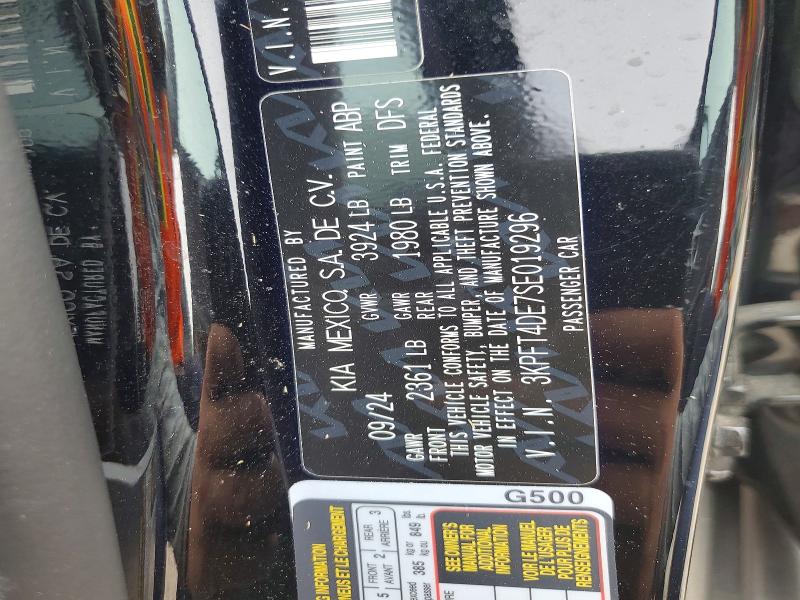 52521726 :رقم المزاد ، 3KPFT4DE7SE019296 vin ، 2025 Kia K4 مزاد بيع