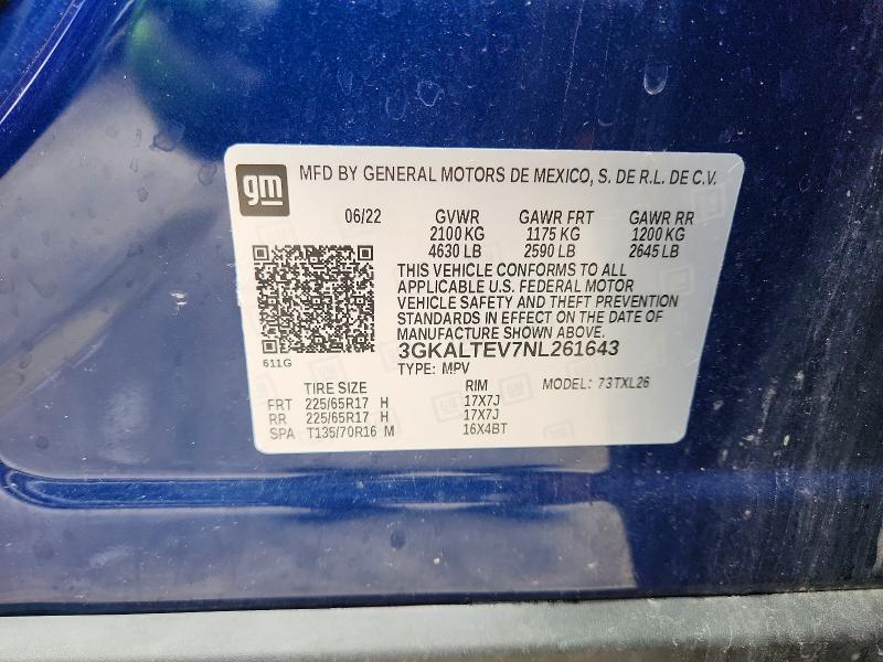 Продаж на аукціоні авто 2022 Gmc Terrain, vin: 3GKALTEV7NL261643, номер лоту: 53939106