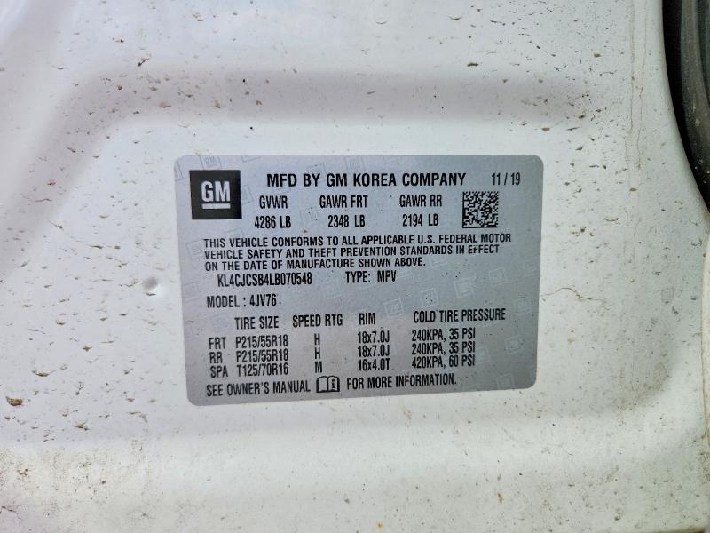 Продаж на аукціоні авто 2020 Buick Encore, vin: KL4CJCSB4LB070548, номер лоту: 52307126
