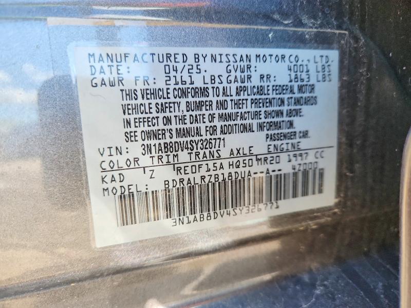 Aukcja sprzedaży 2025 Nissan Sentra, vin: 3N1AB8DV4SY326771, numer aukcji: 53526516