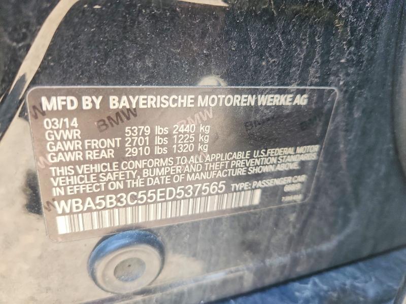 53808796 :رقم المزاد ، WBA5B3C55ED537565 vin ، 2014 Bmw 535 مزاد بيع