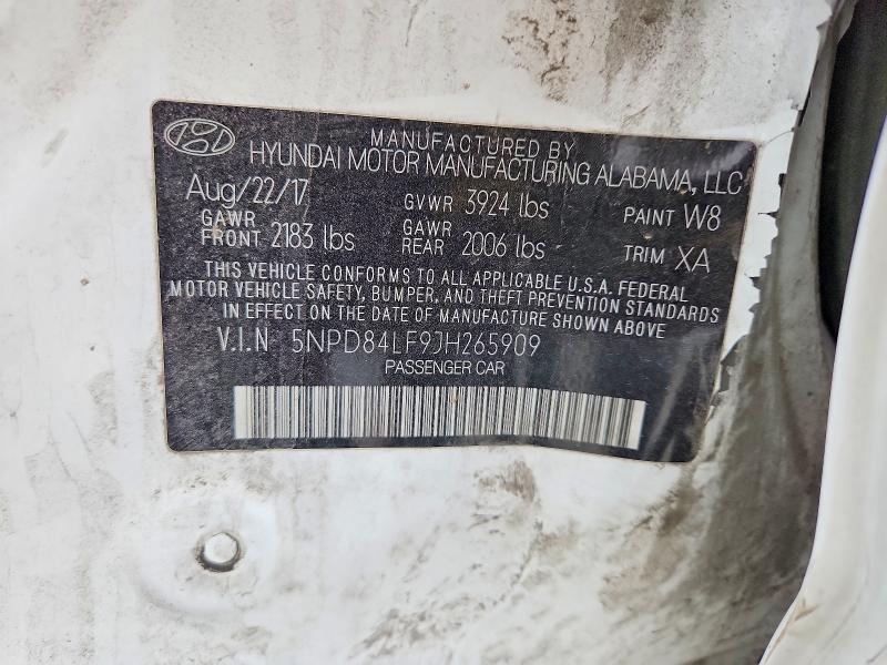 Продажа на аукционе авто 2018 Hyundai Elantra, vin: 5NPD84LF9JH265909, номер лота: 52228466