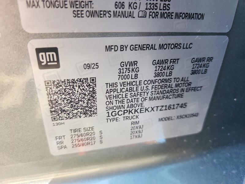 Продажа на аукционе авто 2026 Chevrolet Silverado, vin: 1GCPKKEKXTZ161745, номер лота: 54301596