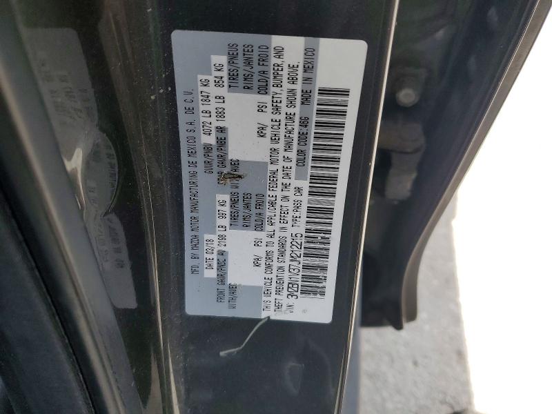 2018 Mazda 3 მანქანა იყიდება აუქციონზე, vin: 3MZBN1V37JM212215, აუქციონის ნომერი: 52988346