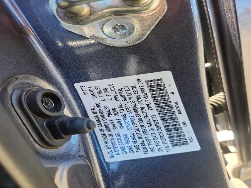 Aukcja sprzedaży 2018 Honda Civic, vin: 2HGFC2F55JH528793, numer aukcji: 54249606