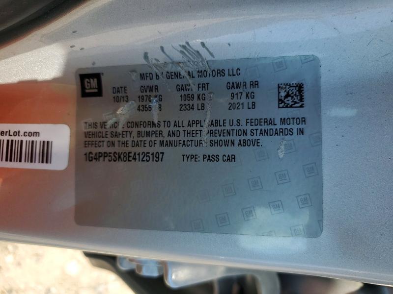 2014 Buick Verano მანქანა იყიდება აუქციონზე, vin: 1G4PP5SK8E4125197, აუქციონის ნომერი: 52956366