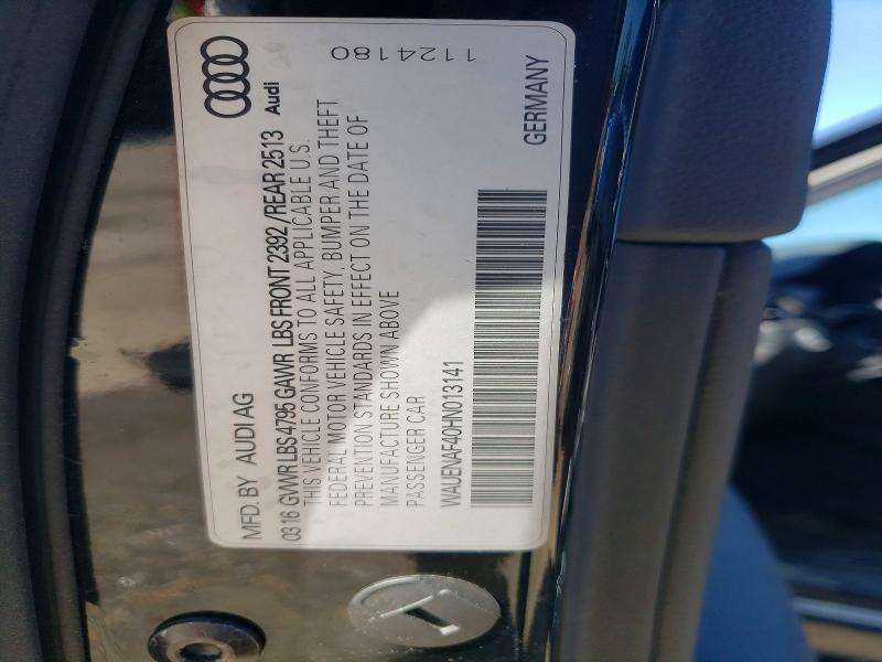 Продаж на аукціоні авто 2017 Audi A4, vin: WAUENAF40HN013141, номер лоту: 53314496