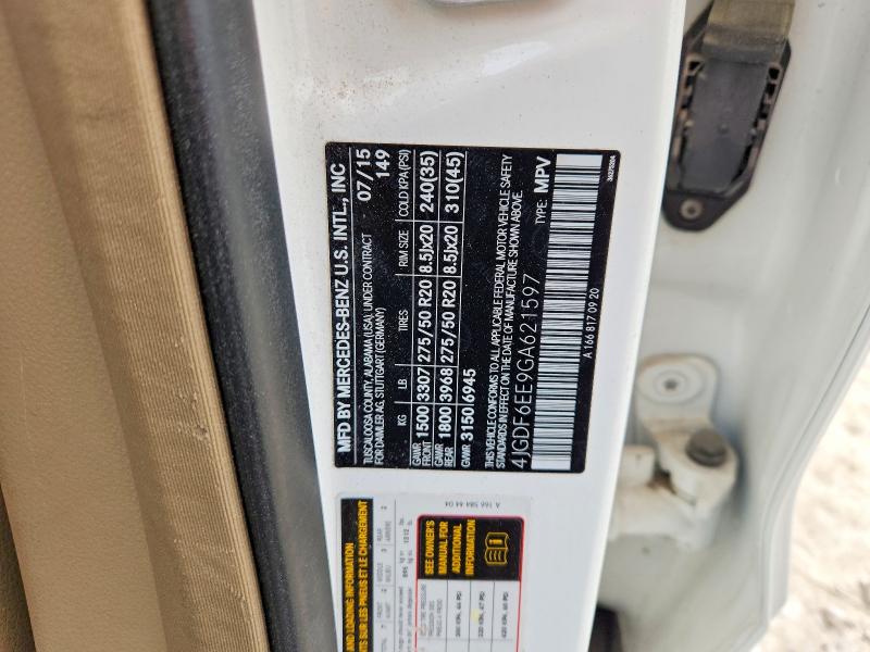 Продажа на аукционе авто 2016 Mercedes-benz Gl, vin: 4JGDF6EE9GA621597, номер лота: 52559086