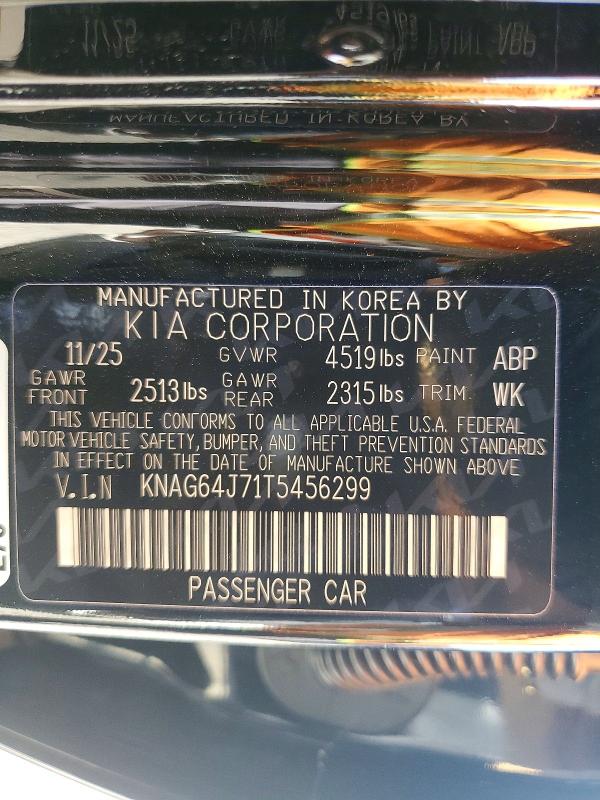 Продаж на аукціоні авто 2026 Kia K5, vin: KNAG64J71T5456299, номер лоту: 54154136