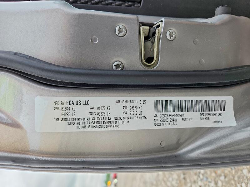Продаж на аукціоні авто 2015 Dodge Dart, vin: 1C3CDFBB5FD422984, номер лоту: 52557796