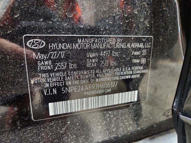 Продаж на аукціоні авто 2018 Hyundai Sonata, vin: 5NPE24AF9JH606377, номер лоту: 54506706