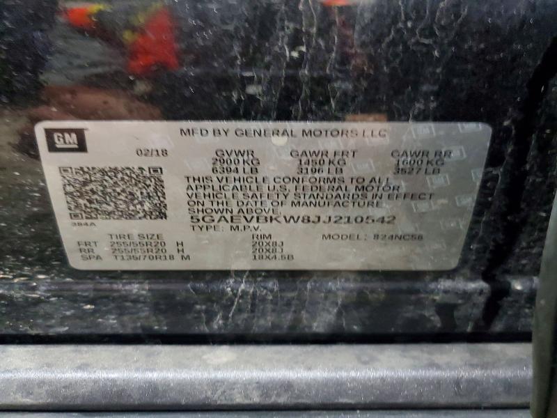 54587276 :رقم المزاد ، 5GAEVBKW8JJ210542 vin ، 2018 Buick Enclave مزاد بيع