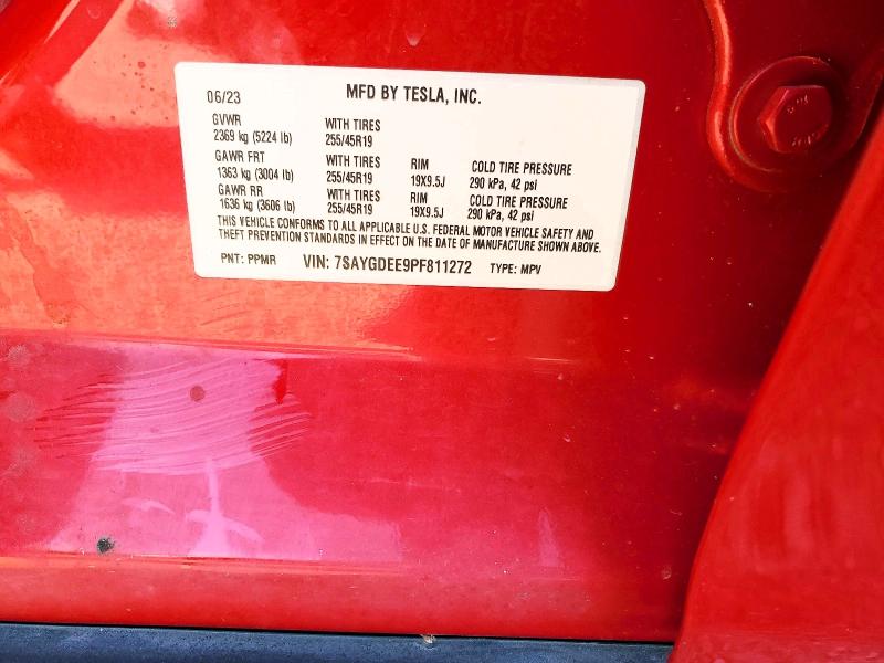 Продажа на аукционе авто 2023 Tesla Model Y, vin: 7SAYGDEE9PF811272, номер лота: 51477786