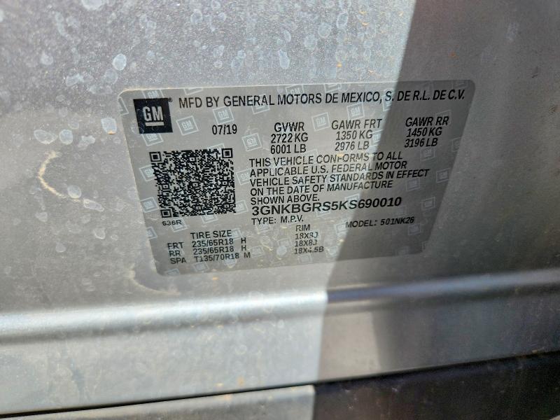 Продажа на аукционе авто 2019 Chevrolet Blazer, vin: 3GNKBGRS5KS690010, номер лота: 53807336