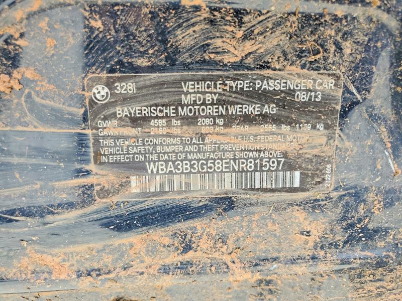 Aukcja sprzedaży 2014 Bmw 328, vin: WBA3B3G58ENR81597, numer aukcji: 55130966