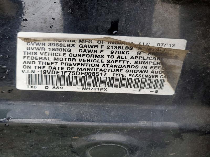 Aukcja sprzedaży 2013 Acura Ilx, vin: 19VDE1F75DE008517, numer aukcji: 52354776