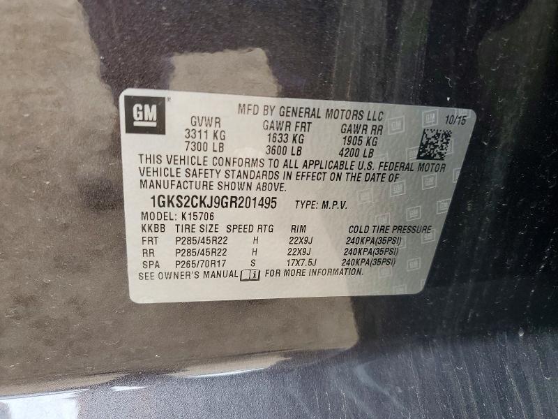 Продаж на аукціоні авто 2016 Gmc Yukon, vin: 1GKS2CKJ9GR201495, номер лоту: 55269266