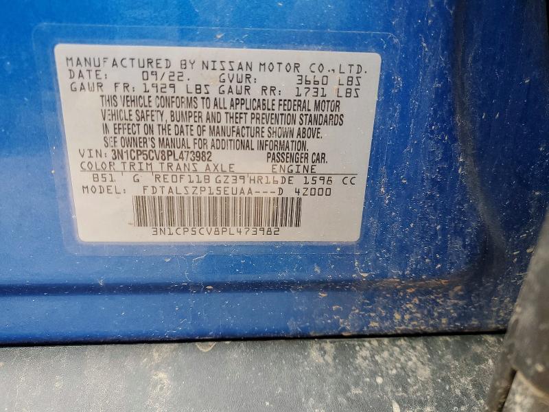 Продаж на аукціоні авто 2023 Nissan Kicks, vin: 3N1CP5CV8PL473982, номер лоту: 53000566