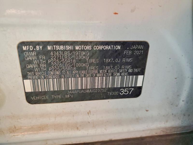 Auction sale of the 2021 Mitsubishi Outlander Sport, vin: JA4APUAU4MU023752, lot number: 53516736