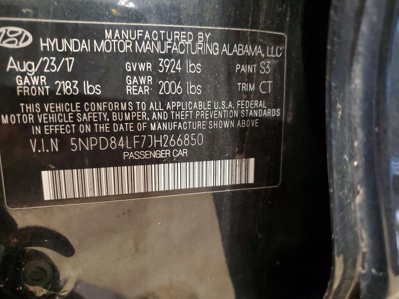 2018 Hyundai Elantra მანქანა იყიდება აუქციონზე, vin: 5NPD84LF7JH266850, აუქციონის ნომერი: 55153336