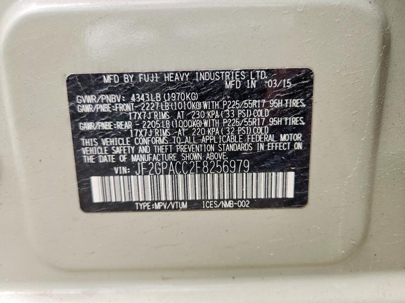 Продажа на аукционе авто 2015 Subaru Xv Crosstrek, vin: JF2GPACC2F8256979, номер лота: 53773136