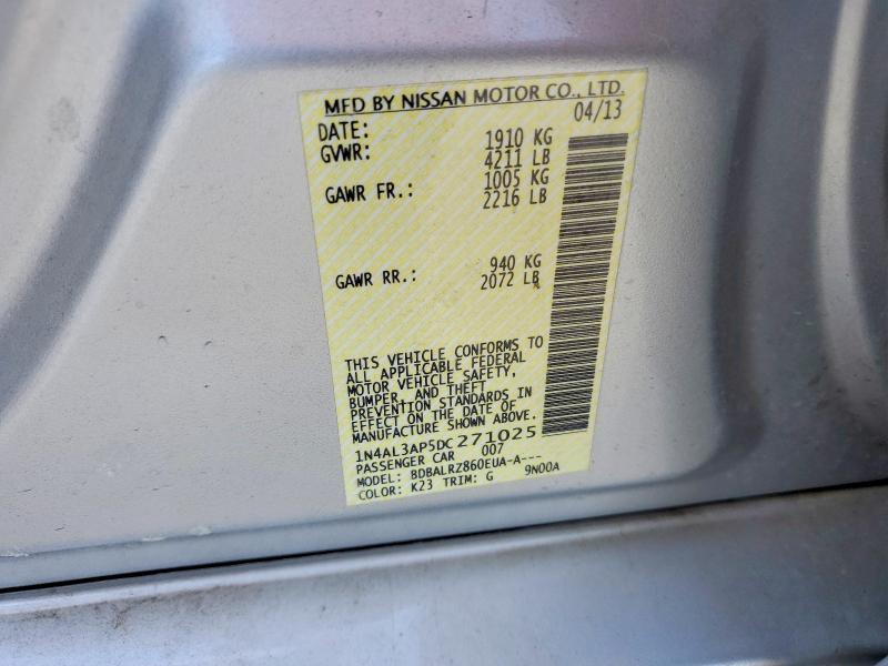 Продаж на аукціоні авто 2013 Nissan Altima, vin: 1N4AL3AP5DC271025, номер лоту: 55151746