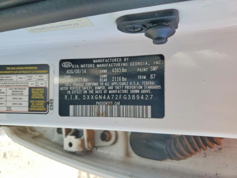 2015 Kia Optima მანქანა იყიდება აუქციონზე, vin: 5XXGN4A72FG389427, აუქციონის ნომერი: 52098476