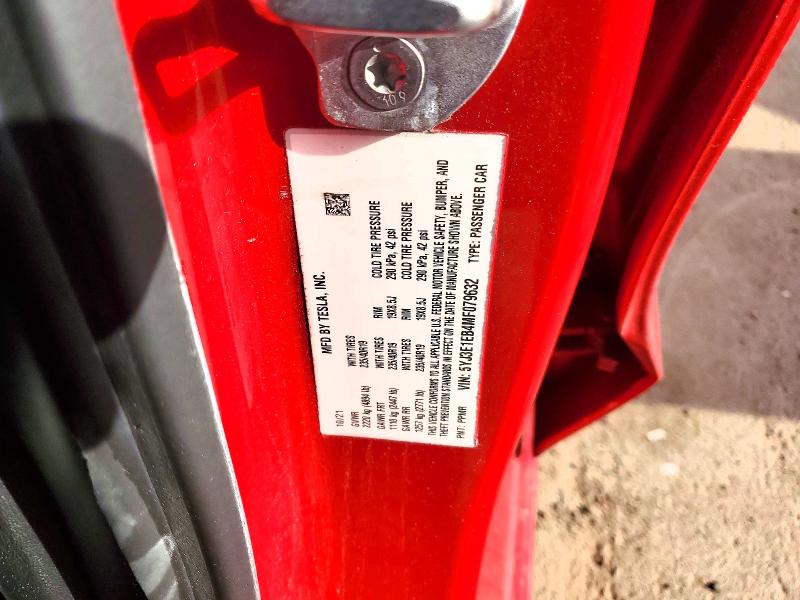 Продажа на аукционе авто 2021 Tesla Model 3, vin: 5YJ3E1EB4MF079632, номер лота: 53573686