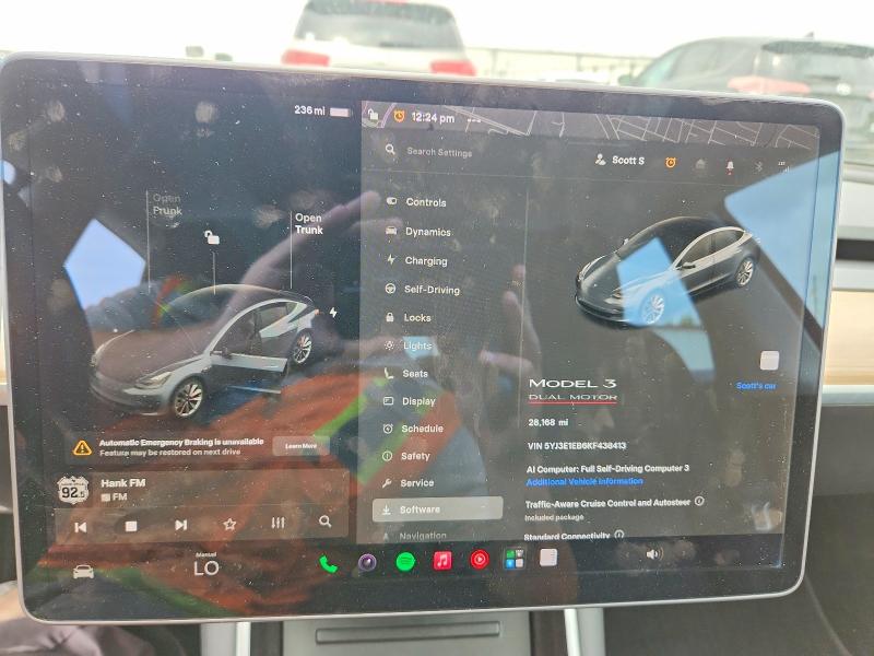 Продажа на аукционе авто 2019 Tesla Model 3, vin: 5YJ3E1EB6KF438413, номер лота: 54083976