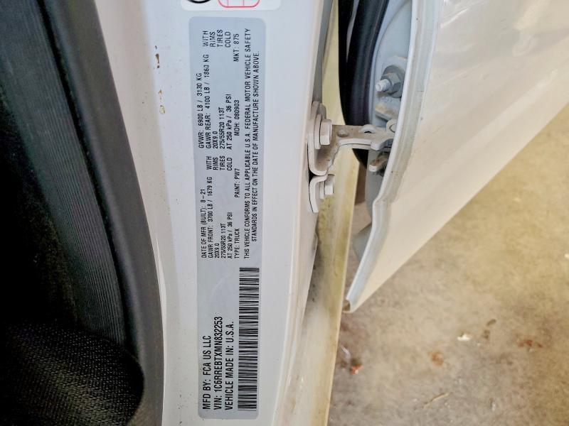 52069456 :رقم المزاد ، 1C6RREBTXMN832253 vin ، 2021 Ram 1500 مزاد بيع