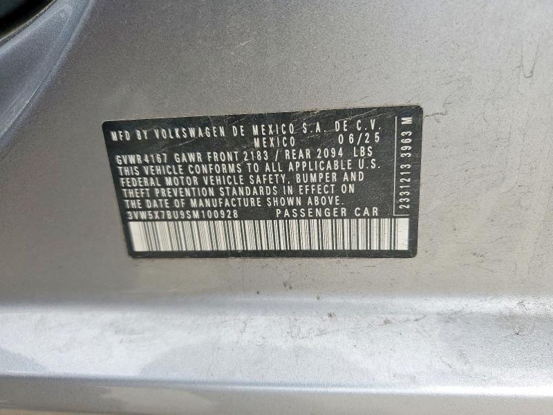 52678186 :رقم المزاد ، 3VW5X7BU9SM100928 vin ، 2025 Volkswagen Jetta مزاد بيع