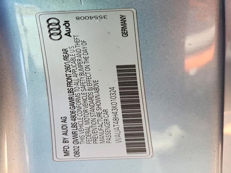 Auction sale of the 2003 Audi A4, vin: WAUAT48H43K010324, lot number: 55212756