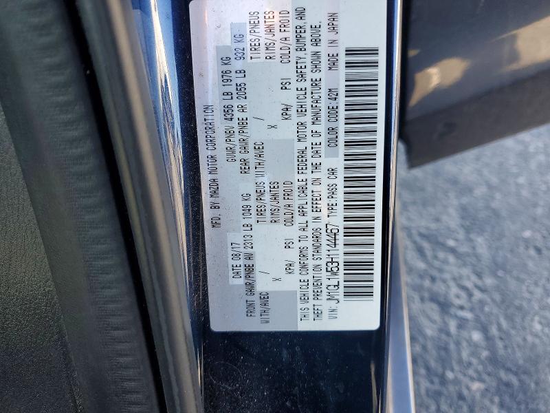 53087916 :رقم المزاد ، JM1GL1W53H1144467 vin ، 2017 Mazda 6 مزاد بيع