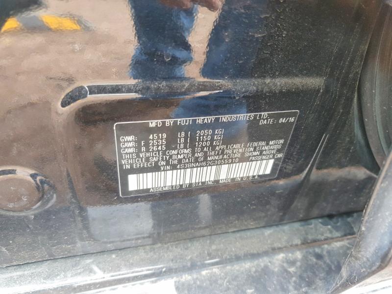 Продаж на аукціоні авто 2016 Subaru Legacy, vin: 4S3BNAH62G3055910, номер лоту: 54431006