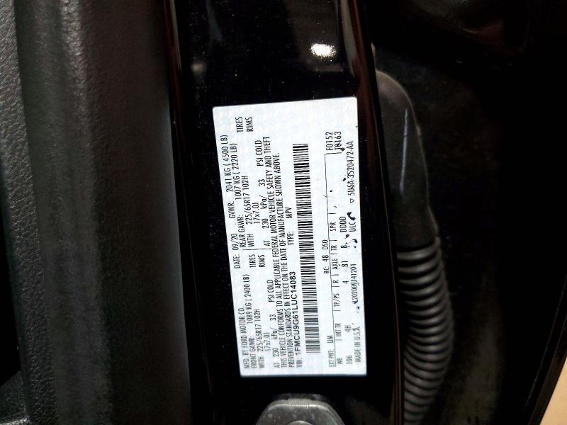 53119386 :رقم المزاد ، 1FMCU9G61LUC14083 vin ، 2020 Ford Escape مزاد بيع