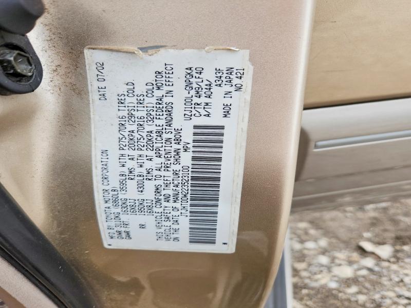 Продажа на аукционе авто 2002 Lexus Lx, vin: JTJHT00W223523100, номер лота: 52712996
